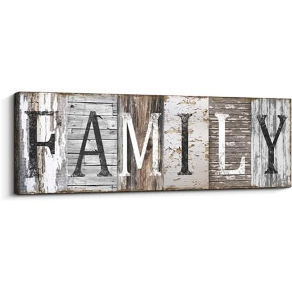 Quotes Wall Art Decor, Family Decorative Signs Inspirational Motto Canvas Prints - Picture 1 of 5
